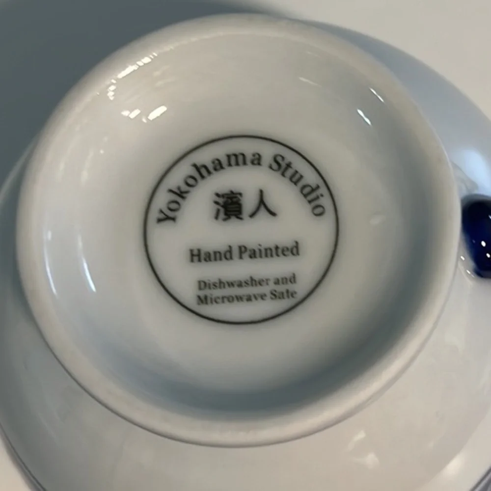 Yokohama Studio Anthropologie Blue & White Cup. 10‎ oz. Excellent Condition.